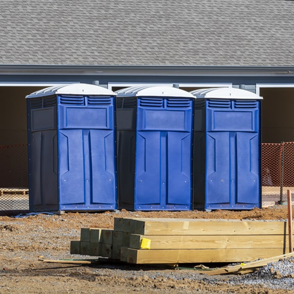 how often are the porta potties cleaned and serviced during a rental period in Harlan IA